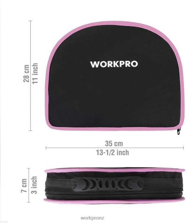 103 Pcs Tool Kit with Easy Carrying Round Pouch Perfect for DIY Home Maintenance 8884L248 Pink WORKPRO Tool