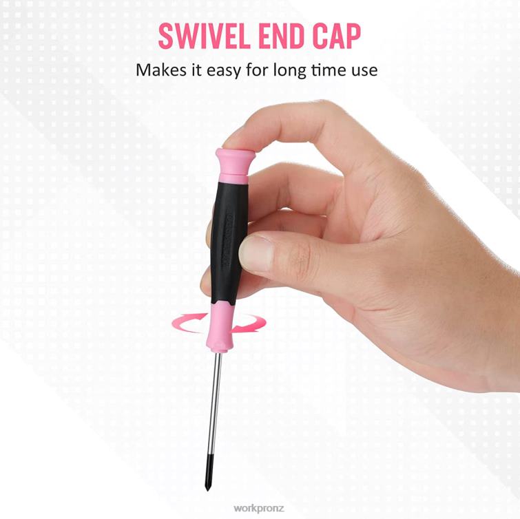 10 Pcs Precision Screwdriver Set with Pouch, Phillips, Slotted, Torx Star, Magnetic Tip Small Screwdriver Repair Kit 8884L255 Pink WORKPRO Tool