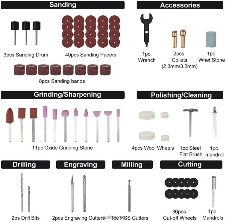 12V Cordless Rotary Tool Kit for Handmade and DIY 8884L226 Morden WORKPRO Tool