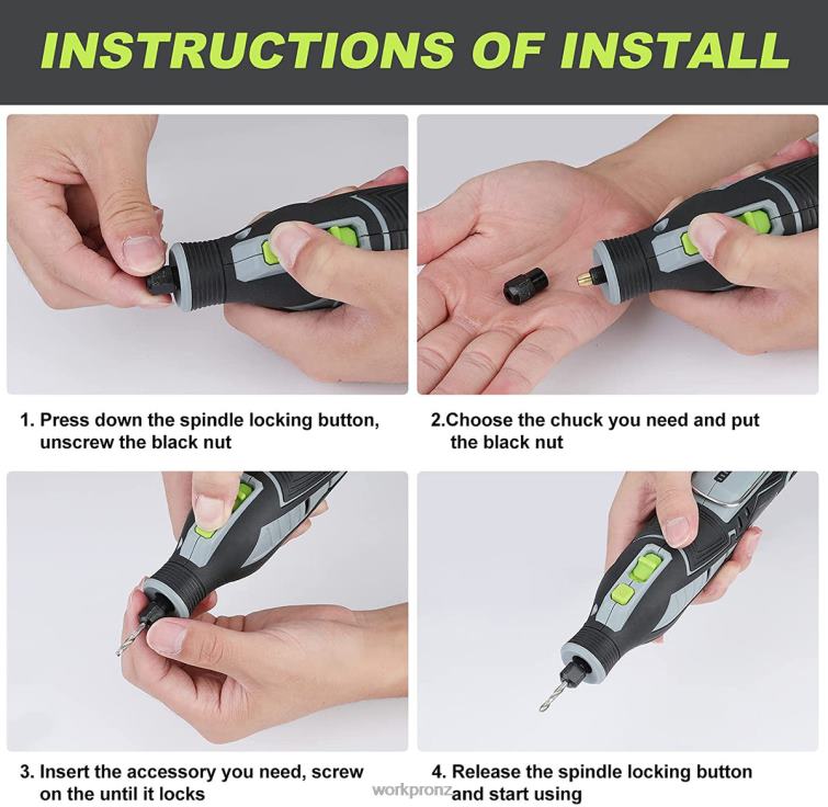 12V Cordless Rotary Tool Kit for Handmade and DIY 8884L226 Morden WORKPRO Tool