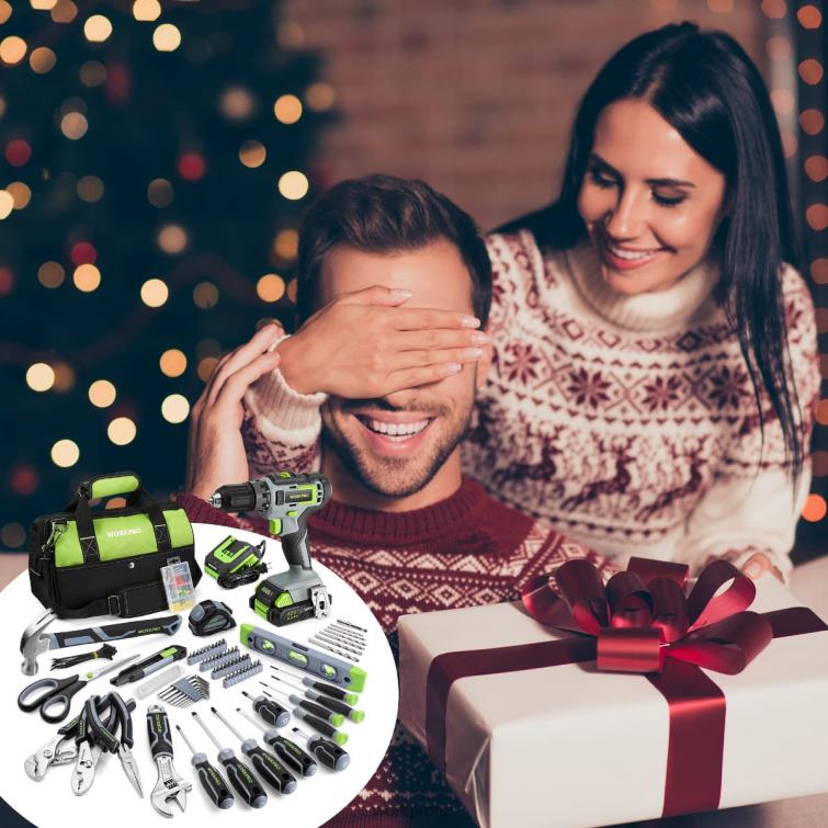 157-Piece Cordless Drill Combo Kit with 20V Cordless Lithium-ion 8884L259 Pink/Grey WORKPRO Tool