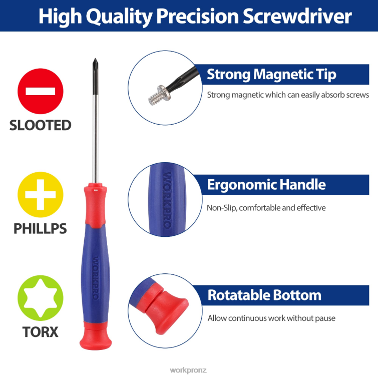 33 Pcs Precision Repair Tool Set Includes Pliers Set 8884L257 Pink/Blue WORKPRO Tool