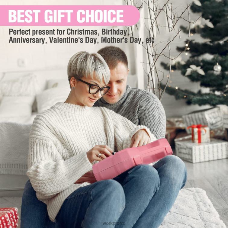 35 Pcs Household Tools Set with Storage Toolbox 8884L246 Pink/Blue WORKPRO Tool