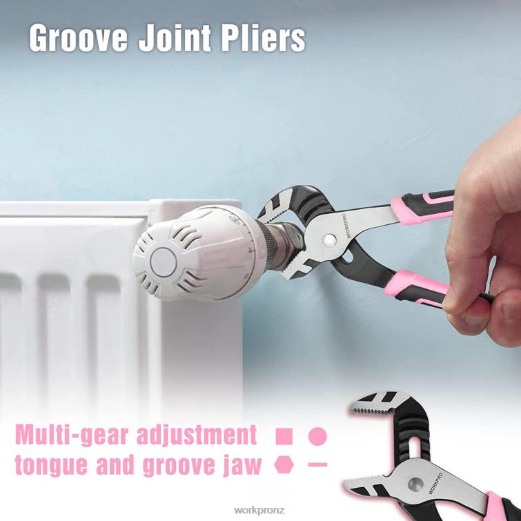4 Pcs Pliers Set 8884L251 Pink WORKPRO Tool