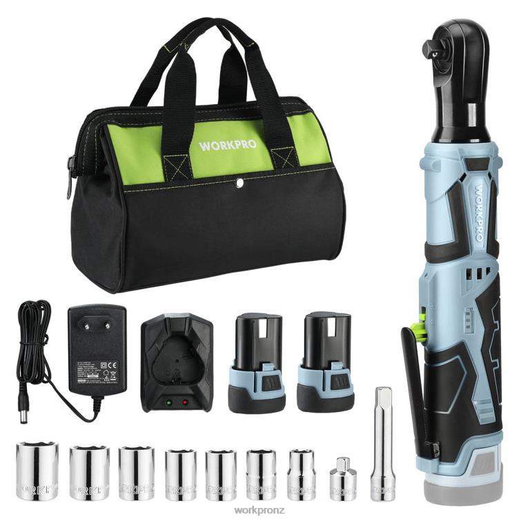 Cordless Electric Ratchet Wrench, 12V 40 Ft-lbs Electric Ratchet Wrench 9 Pcs Set 8884L227 Useful WORKPRO Tool