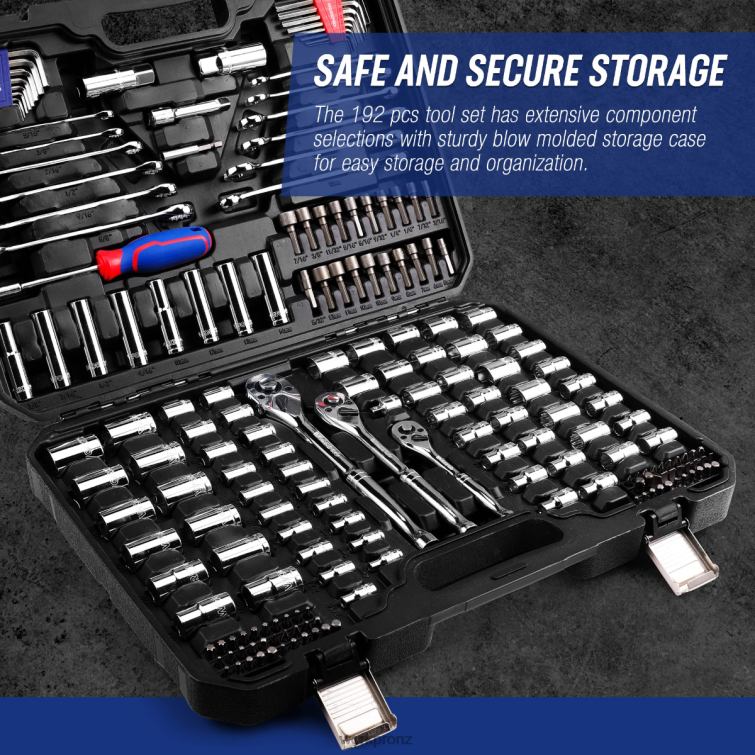 Mechanic Tool Set, 192 Pcs Socket Wrench Set with Storage Case 8884L311 Useful WORKPRO Tool
