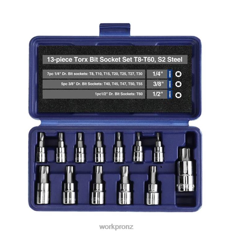 13 pcs Torx Bit Socket Set (For Hand Use Only) 8884L127 Morden WORKPRO Tool