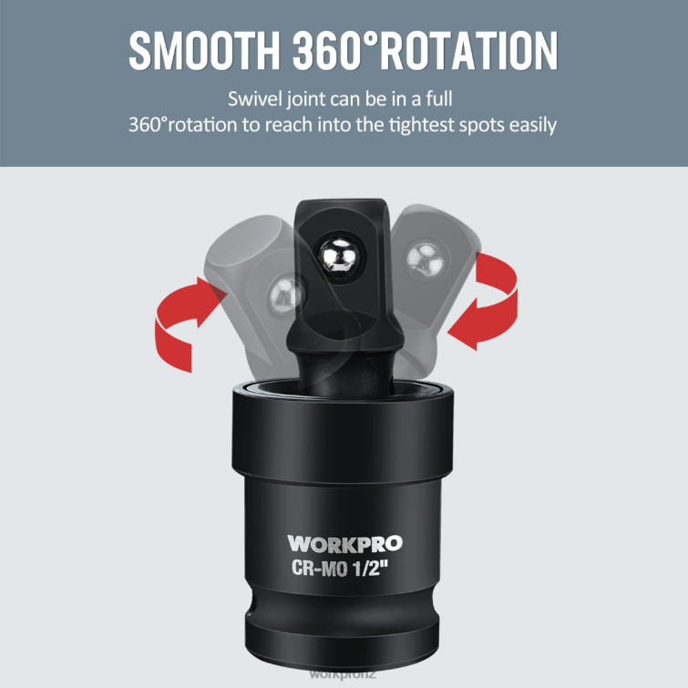 3 Piece-Impact Universal Joint Set 8884L148 Helpful WORKPRO Tool