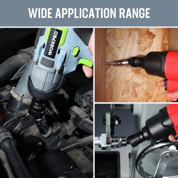 3 Piece-Impact Universal Joint Set 8884L148 Helpful WORKPRO Tool