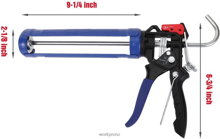 Adjustable Thrust Ratio Caulking Gun for Standard Caulk tubes 8884L135 Helpful WORKPRO Tool