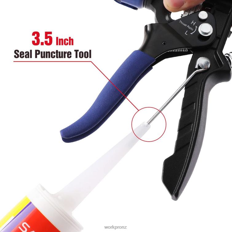 Adjustable Thrust Ratio Caulking Gun for Standard Caulk tubes 8884L135 Helpful WORKPRO Tool