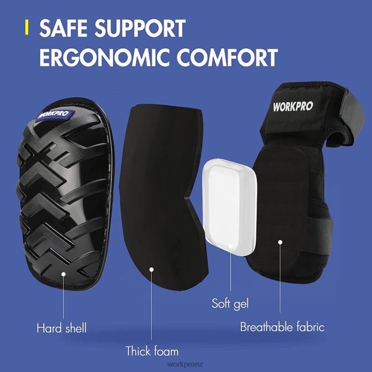 Gel Knee Pads with Anti-Slip Straps, Professional Kneepads for Work 8884L129 Morden WORKPRO Tool