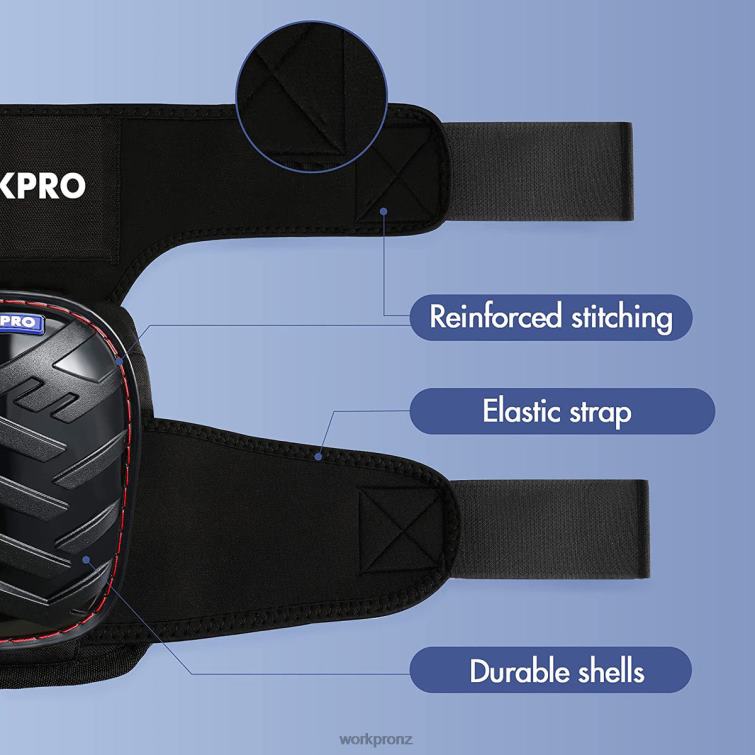Gel Knee Pads with Anti-Slip Straps, Professional Kneepads for Work 8884L129 Morden WORKPRO Tool