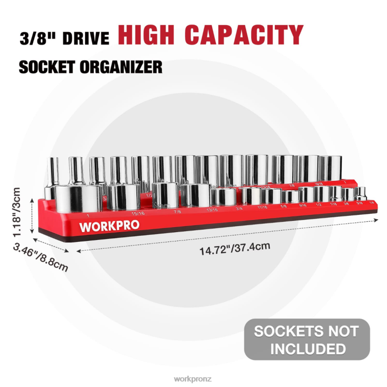 Magnetic Socket Organizer Set 8884L131 New WORKPRO Tool