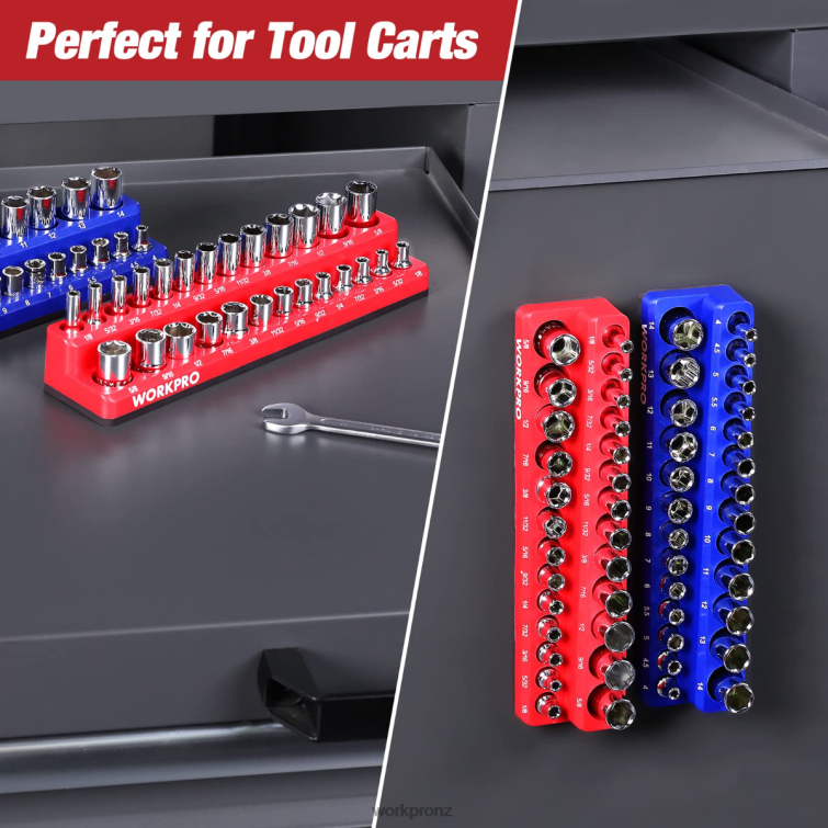 Magnetic Socket Organizer Set 8884L131 New WORKPRO Tool