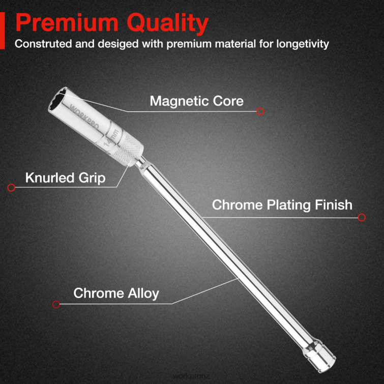 Magnetic Swivel Spark Plug With Thin Wall Socket 8884L144 Morden WORKPRO Tool