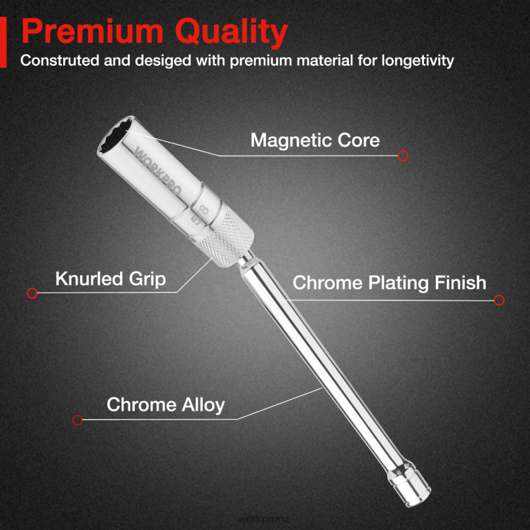 Magnetic Swivel Spark Plug With Thin Wall Socket 8884L146 Morden WORKPRO Tool