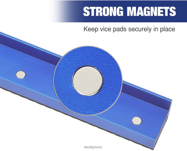 2-Pair Vise Jaw Pads, Magnetic Vise Jaw Covers Protectors, Multi-Groove Jaw Pads, and Aluminum Pads Set 8884L117 Morden WORKPRO Tool