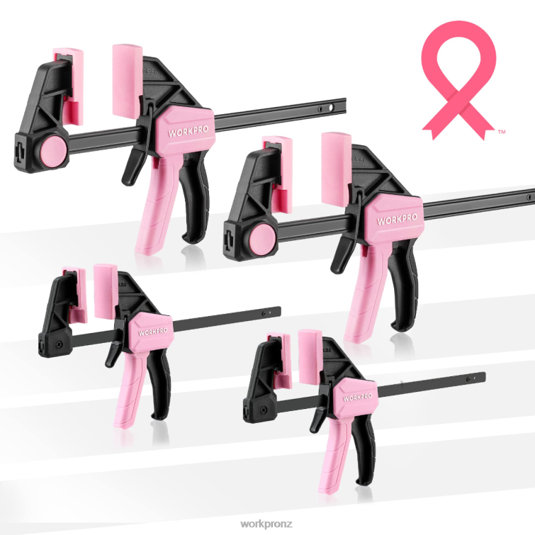 4-Pcs Mini One-Handed Clamp/Spreader for Woodworking 8884L120 Helpful WORKPRO Tool