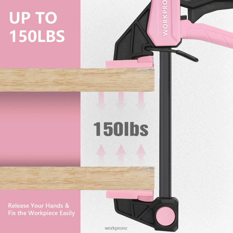 4-Pcs Mini One-Handed Clamp/Spreader for Woodworking 8884L120 Helpful WORKPRO Tool