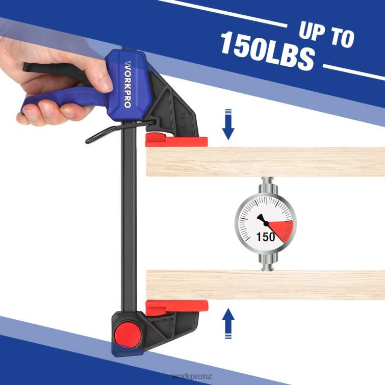 6 Pcs Woodworking Bar Clamps 8884L115 Useful WORKPRO Tool