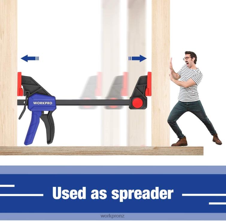 6 Pcs Woodworking Bar Clamps 8884L115 Useful WORKPRO Tool