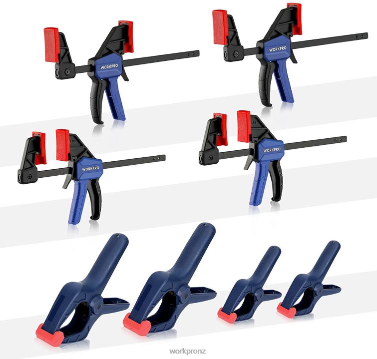 8 Pcs Clamp Set for Woodworking 8884L114 Morden WORKPRO Tool