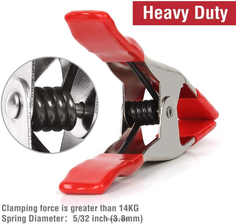 8 Pcs Metal Spring Clamps Nickel-plated Steel Heavy Duty Clamp Set 6-5/16 Inch for Woodworking Gripping Camping Photo Studios 8884L122 New WORKPRO Tool