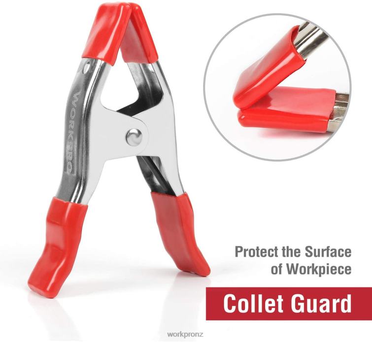 8 Pcs Metal Spring Clamps Nickel-plated Steel Heavy Duty Clamp Set 6-5/16 Inch for Woodworking Gripping Camping Photo Studios 8884L122 New WORKPRO Tool