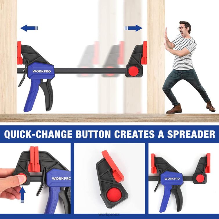 Bar Clamps for Woodworking, 150/300lbs CAP 8884L121 New WORKPRO Tool