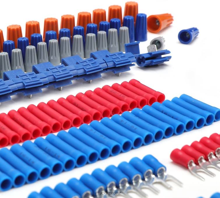 582 Pcs Crimp Terminals Wire Connectors Heat Shrink Tube Electrical Repair Kit with Wire Cutter Stripper 8884L152 Useful WORKPRO Tool