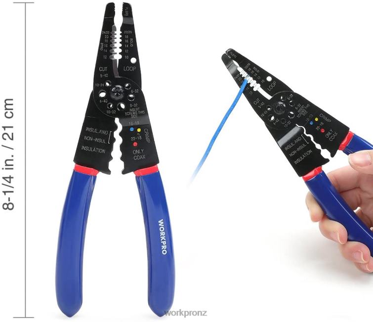 582 Pcs Crimp Terminals Wire Connectors Heat Shrink Tube Electrical Repair Kit with Wire Cutter Stripper 8884L152 Useful WORKPRO Tool