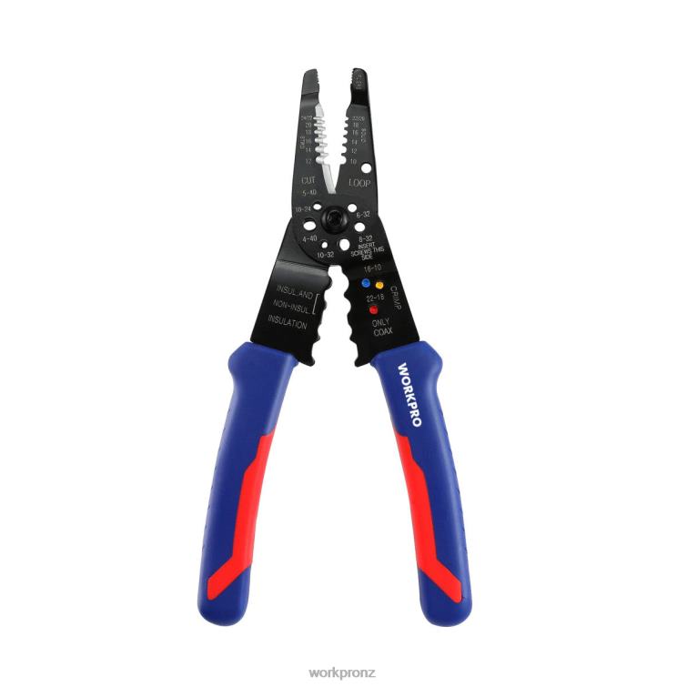 8-Inch Wire Stripper, Multi-Tool Wire Cutter for Stripping, Cutting and Crimping 8884L158 Useful WORKPRO Tool