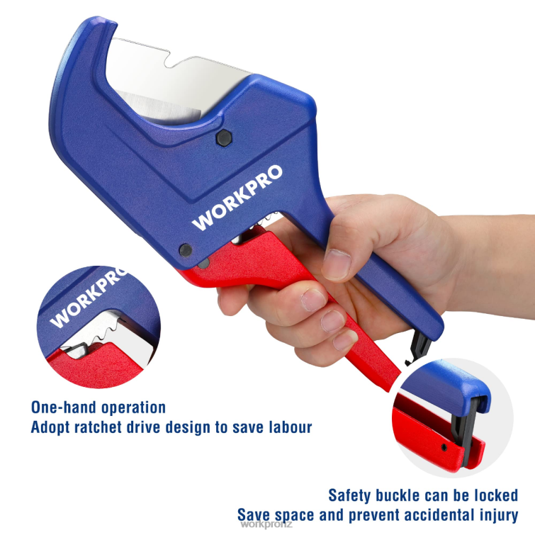 Ratchet PVC Pipe Cutter Tool 8884L155 Useful WORKPRO Tool