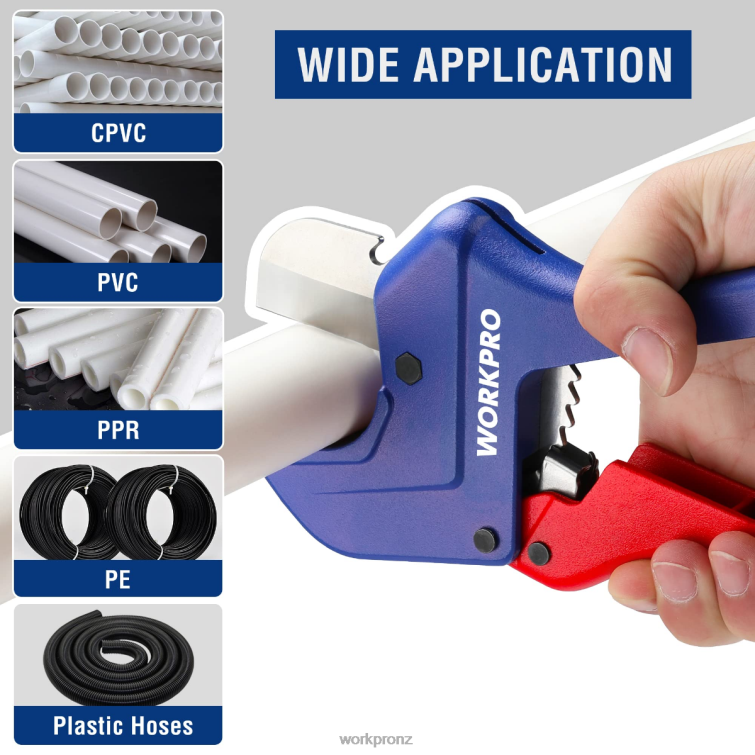 Ratchet PVC Pipe Cutter Tool 8884L155 Useful WORKPRO Tool