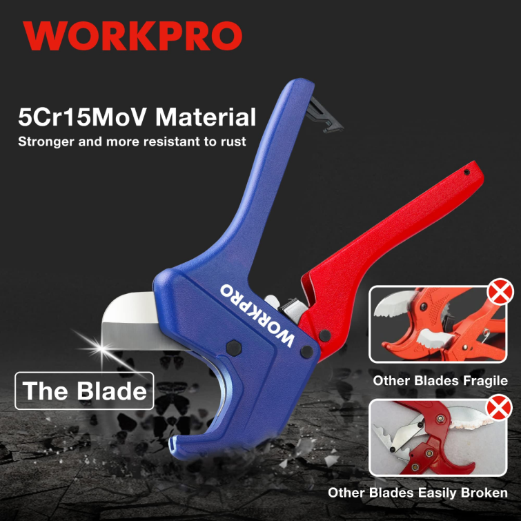 Ratchet PVC Pipe Cutter Tool 8884L155 Useful WORKPRO Tool