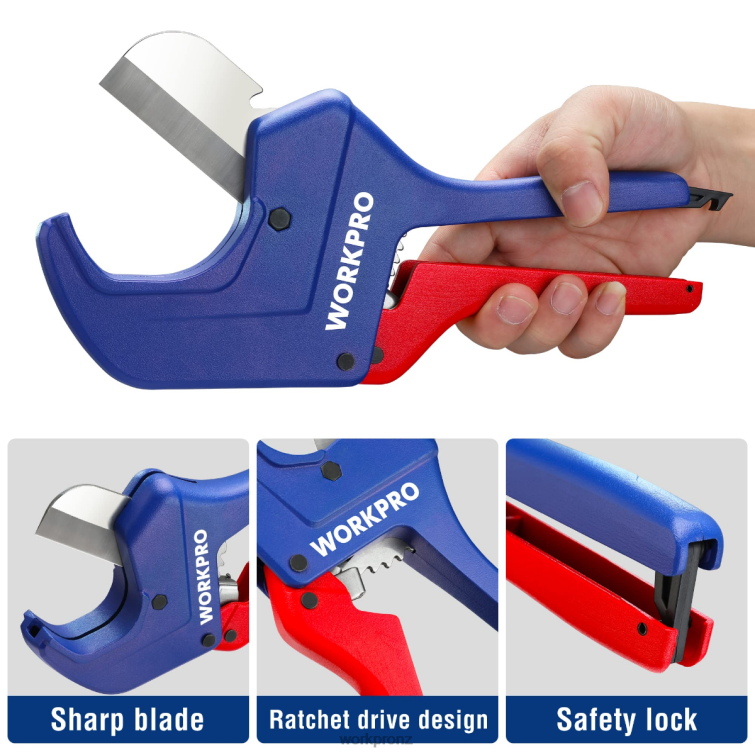 Ratchet PVC Pipe Cutter Tool 8884L155 Useful WORKPRO Tool
