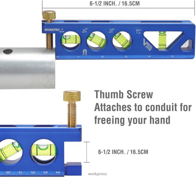 Aluminum Alloy Construction Torpedo Level 6-1/2 inch 8884L110 Useful WORKPRO Tool