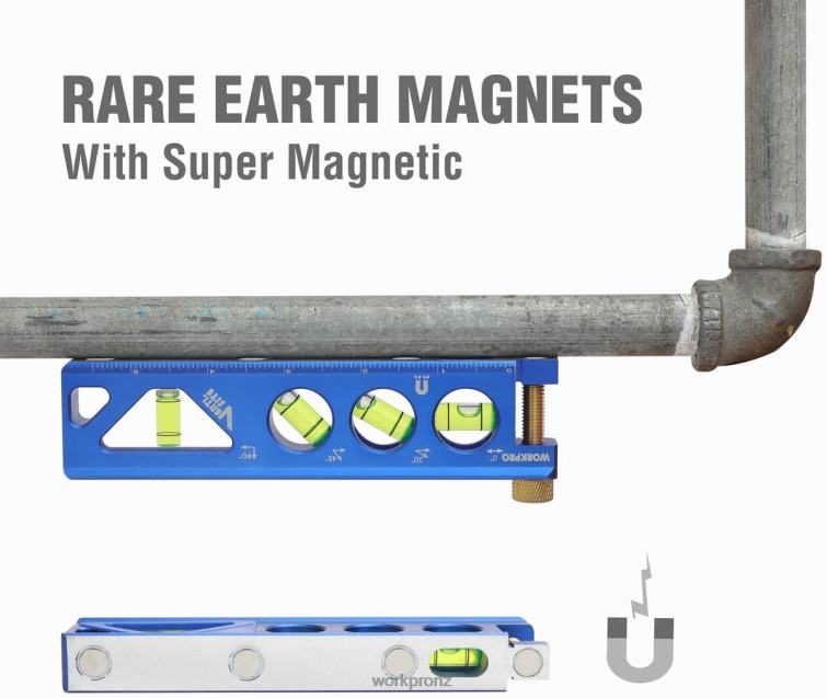 Aluminum Alloy Construction Torpedo Level 6-1/2 inch 8884L110 Useful WORKPRO Tool