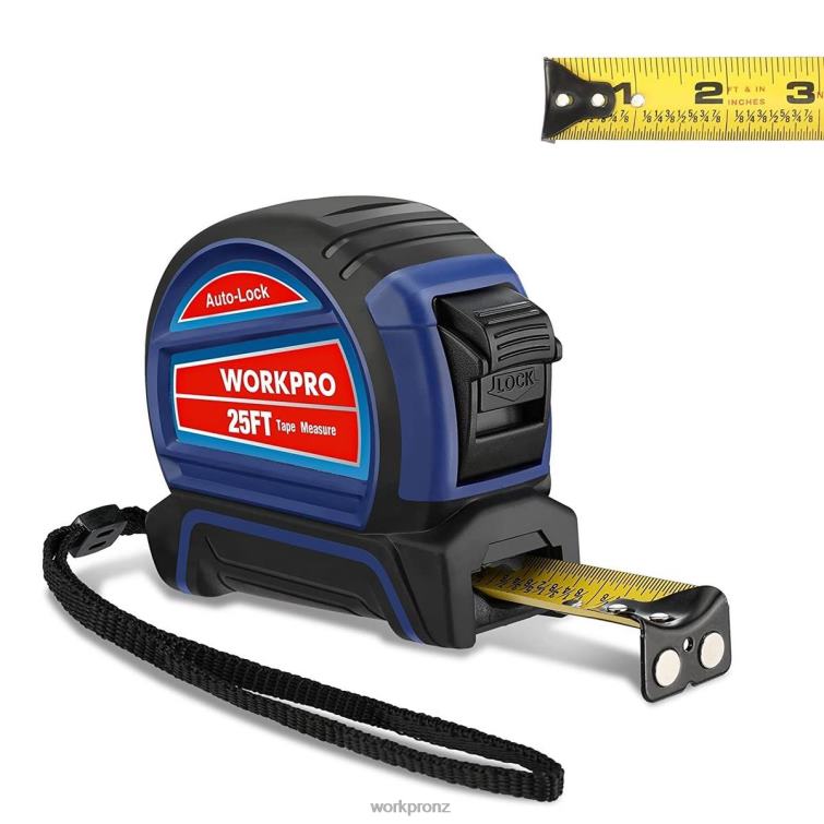 Auto-Lock Tape Measure 25 FT 8884L111 Useful WORKPRO Tool