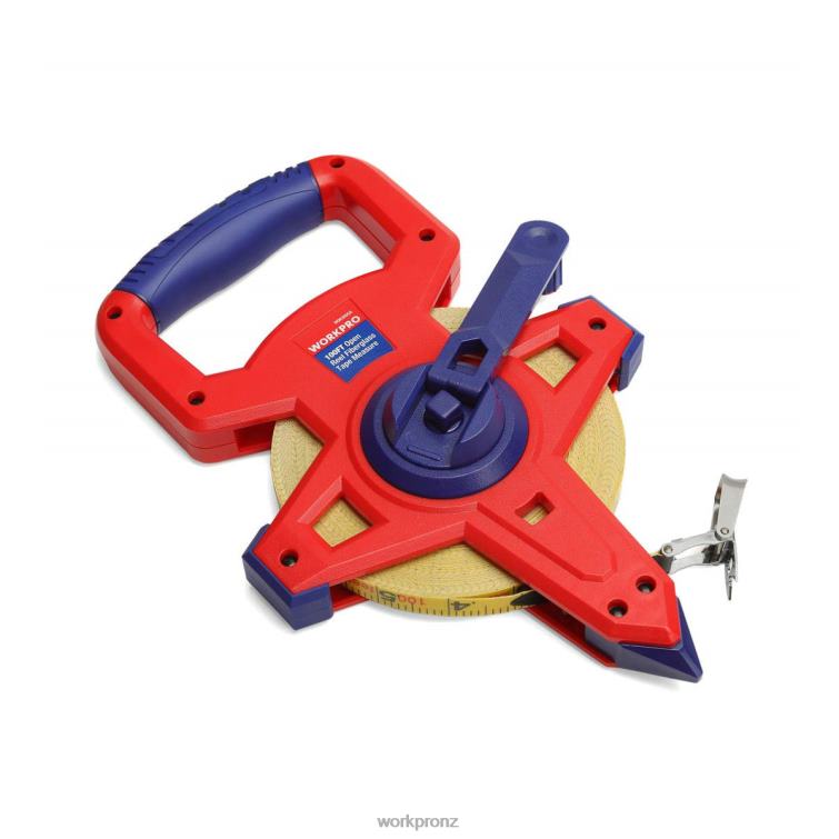 Open Reel Tape Measure with Double Nylon Coated Fiberglass Blade, 100 Feet 8884L109 New WORKPRO Tool