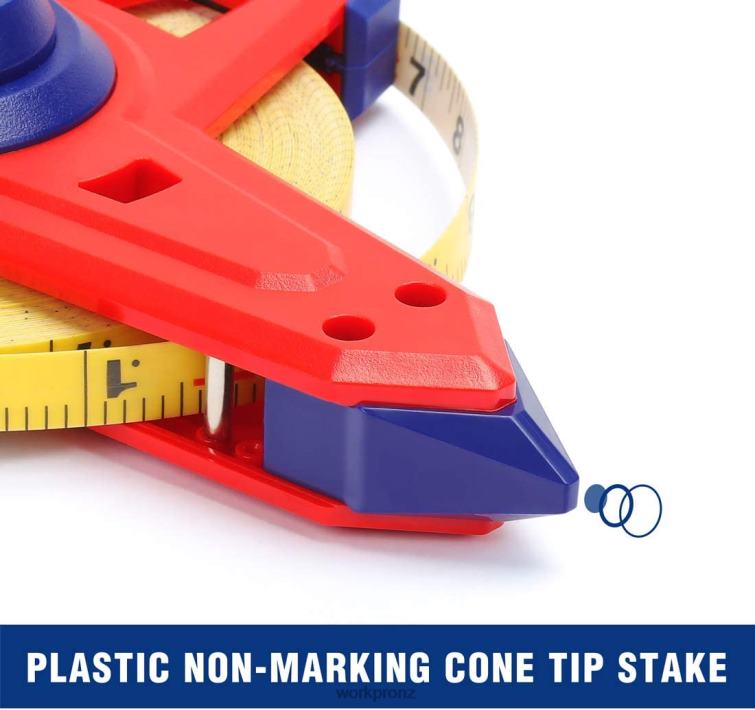 Open Reel Tape Measure with Double Nylon Coated Fiberglass Blade, 100 Feet 8884L109 New WORKPRO Tool