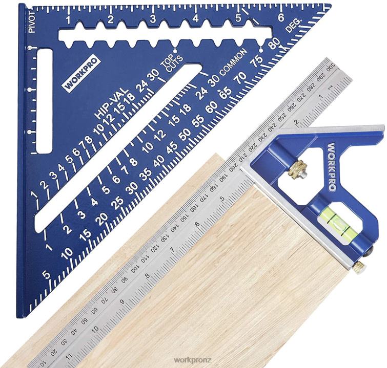 Rafter Square and Combination Square Tool Set 8884L104 Useful WORKPRO Tool