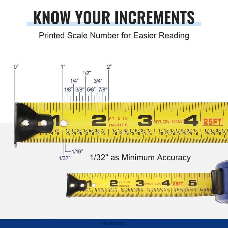 Tape Measure 25 FT 8884L112 Helpful WORKPRO Tool