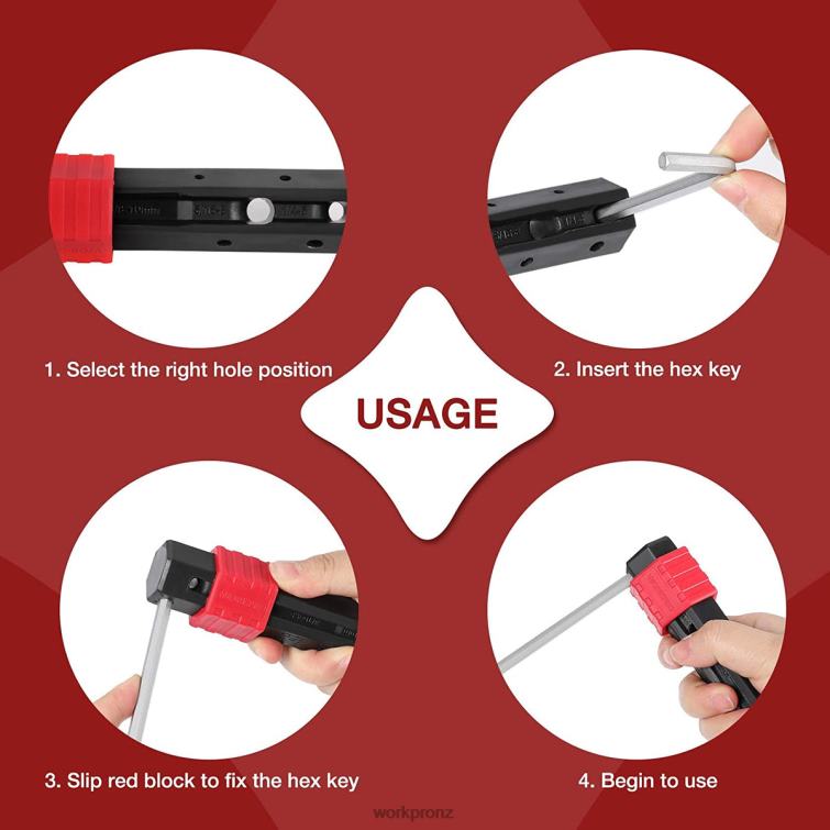 27 Pcs Long Arm Ball End Allen Wrench Set for Excellent Grip and Torque Transfer 8884L62 Useful WORKPRO Tool