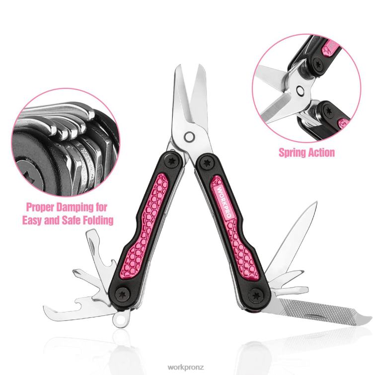 Utility Knife & Multi Tool Set 8884L44 Pink WORKPRO Tool