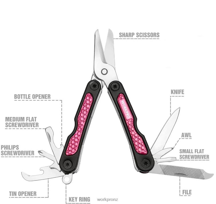 Utility Knife & Multi Tool Set 8884L44 Pink WORKPRO Tool