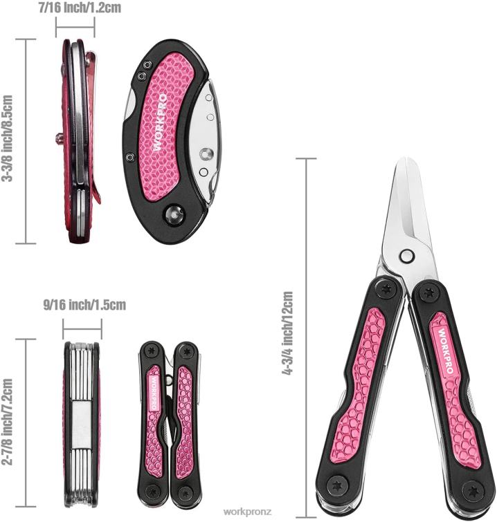 Utility Knife & Multi Tool Set 8884L44 Pink WORKPRO Tool
