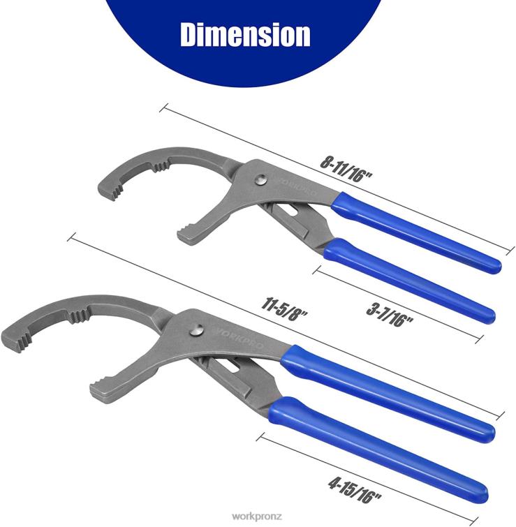 2 Pcs Oil Filter Wrench/Pliers Set 8884L76 Useful WORKPRO Tool