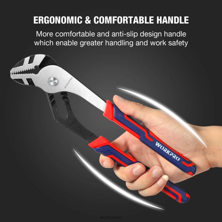 3 Pcs Adjustable Multipurpose Groove Joint Pliers Set 8884L68 New WORKPRO Tool